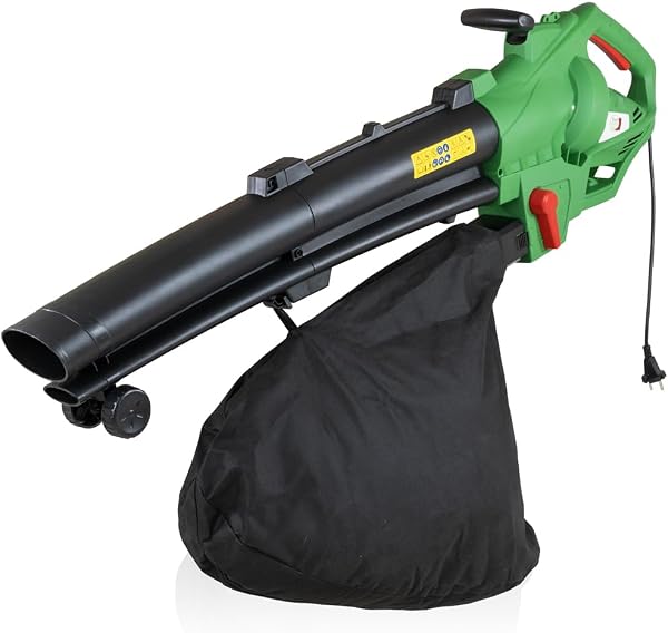 Aspirateur souffleur broyeur électrique 3 en 1, 3000 W, sac 45 L, réduction 90 %