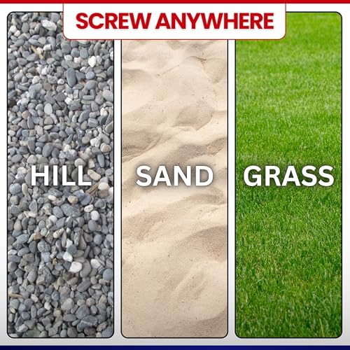 GeZu Impex® Parasol Ground Spike ⌀ 25 to ⌀ 62 mm Hot Dip Galvanised screw in rotary washing line - Image 4