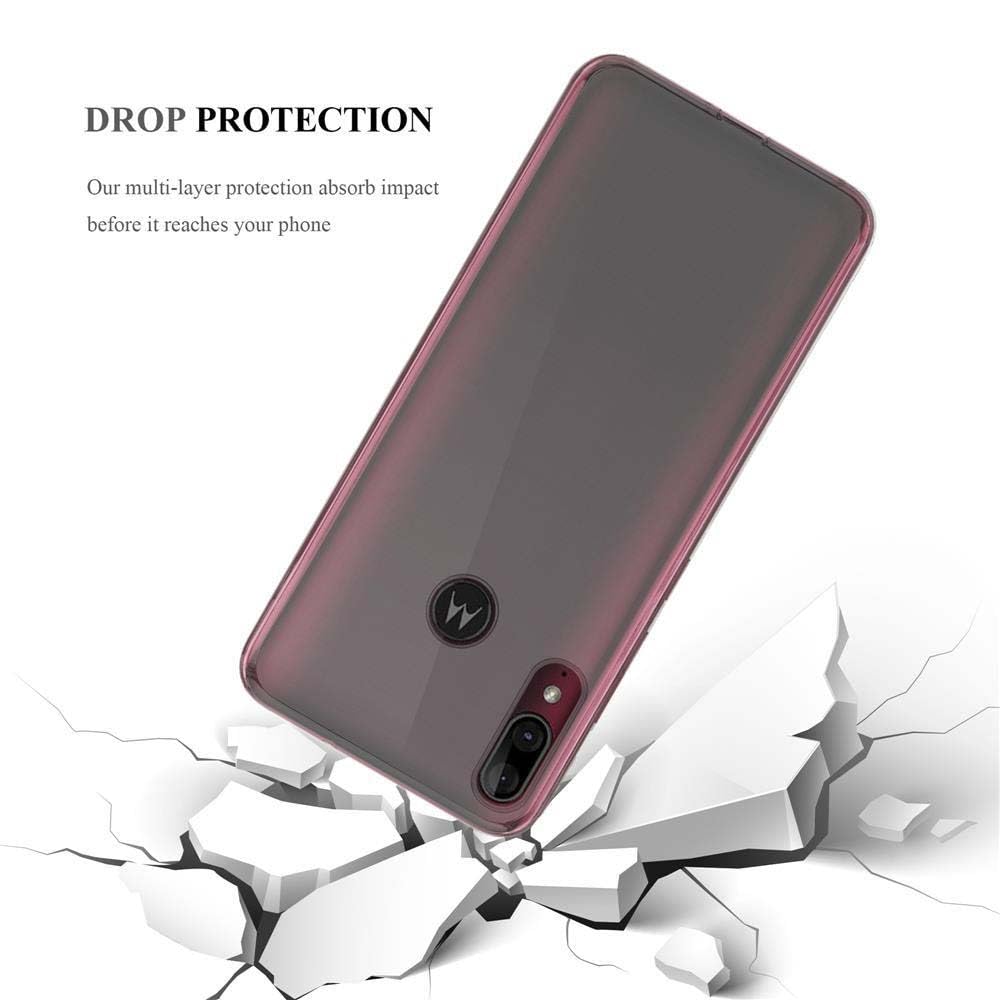cadorabo Case works with Motorola MOTO E6 PLUS in BLACK - Shockproof and Scratch Resistant TPU Silicone Cover - Ultra Slim Protective Gel Shell Bumper Back Skin