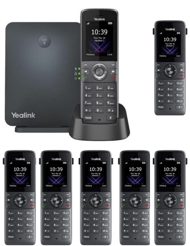 Teléfono IP Yealink W73P Kit Base W70B + 7 Handsets miniatura 1