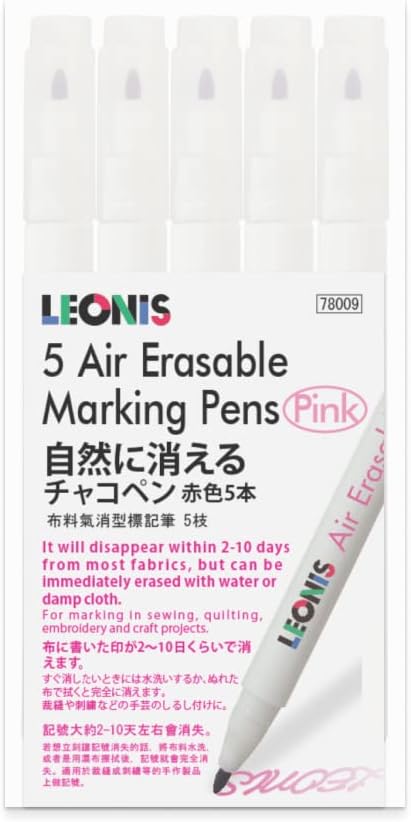 5 Air Erasable Marking Pens Pink [ 78009 ]