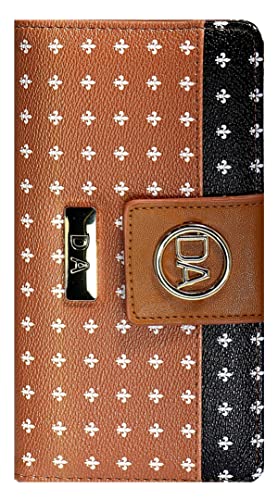 TIME WARRIOR Carteira feminina de couro com bloqueio de RFID, carteira de couro grande suporte de telefone clutch bolsa de viagem carteiras de pulso para mulheres, Preto e marrom, Carteira de designer