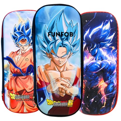 Image of FUNFOB 7D Anime Pencil Box Pack of 1pc for School College Or Other Stationery Products Travel or Cosmetic Case | Go-k Random Pouch