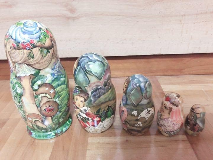 ロシア雑貨マトリョーシカ(5P)H18cm アイスクリーム オリガ作 2026年