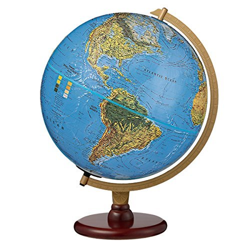 地球儀 英語表記タイプ 英字 ライトブルー Amazon | リプルーグル 地球儀 ライト付 カーライル型 ブルー