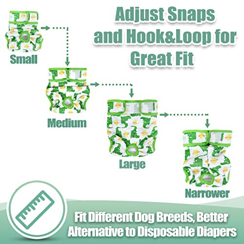 Image of wegreeco Luxury Washable Reusable Dog Cat Diapers (Stylish Pattern) - Female Dog Cat Diapers, Doggie Cat Diaper, 3 Pack (Fancy,Small)