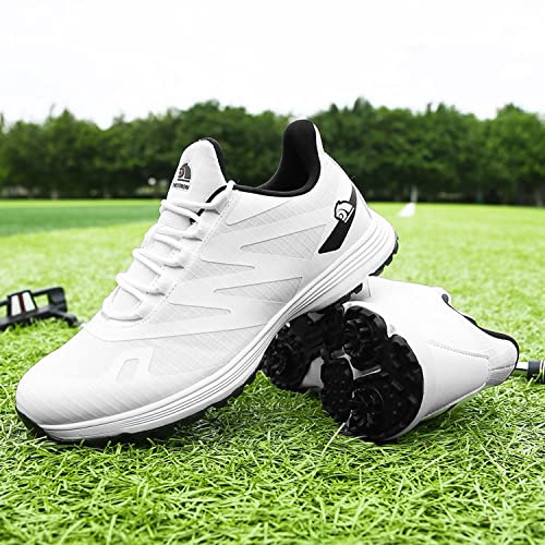 Image of Waterproof Professional Golf Shoes Men Spikes Golf Sneakers Male Outdoor Anti Slip Walking Footwears