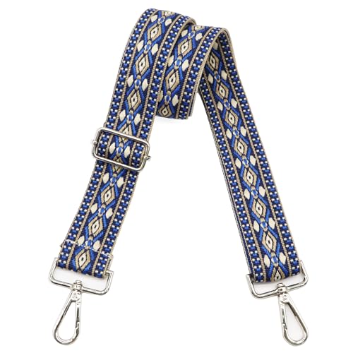 Image of LEMEDE Purse Strap Adjustable Replacement Crossbody Bag Straps Retro Jacquard Embroidery Shoulder Straps for Shoulder Bag