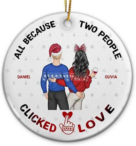 Vista 24 de Adorno personalizado de todas las cosas extrañas que he encontrado en línea, adorno personalizado para parejas, marido, esposa, novia, mujer, él