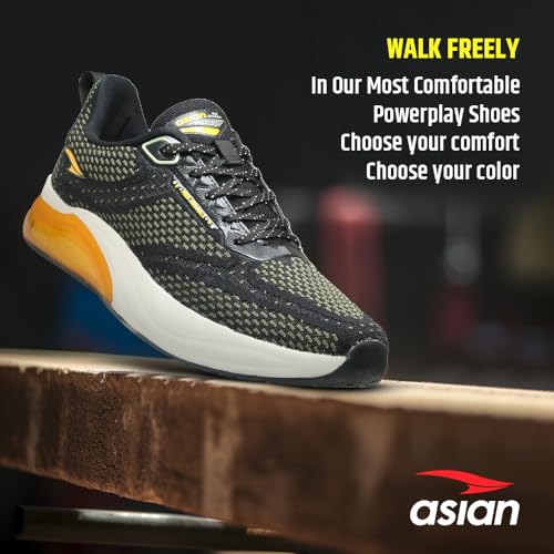 Image of ASIAN Powerplay-22 Sports Running Shoes for Men | Lightweight, Breathable Sneakers with Bounce Sole | Ideal for Gym, Walking, Jogging & Daily Use | Stylish Trainers