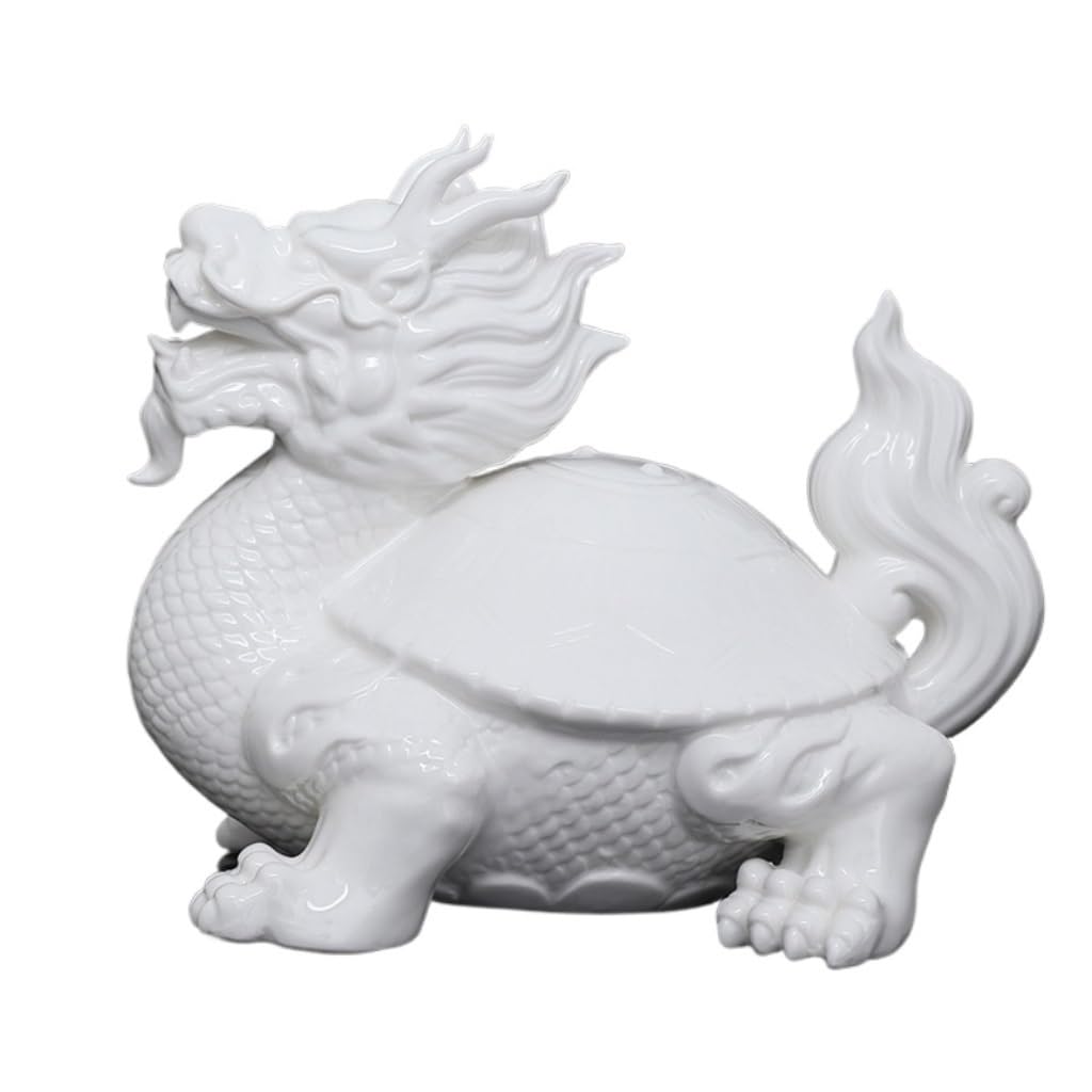 Mascotte tortue dragon porte-bonheur en céramique à offrir pour la maison