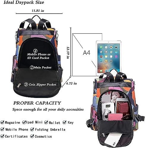 COFIHOME Backpack Purse for Women Anti-theft Bag Waterproof Small Nylon Lightweight Backpack College Bookbag Shoulder Bag Travel Bag - Image 4