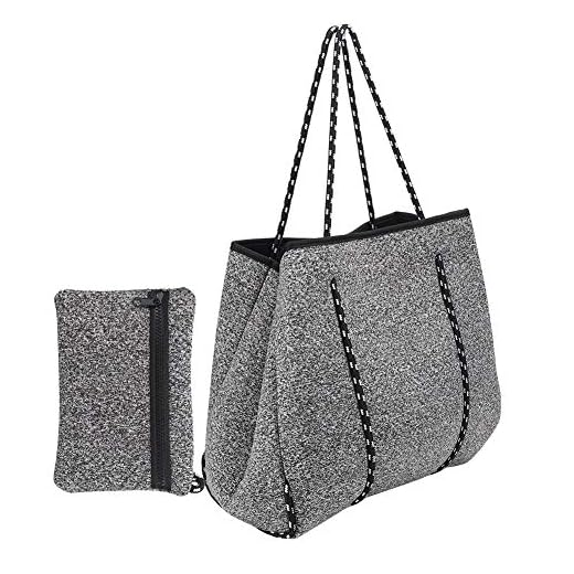 Bolso de playa, bolso de mano de neopreno al aire libre Bolso de playa perforado Bolso de mano de gran capacidad informal con correa de mano