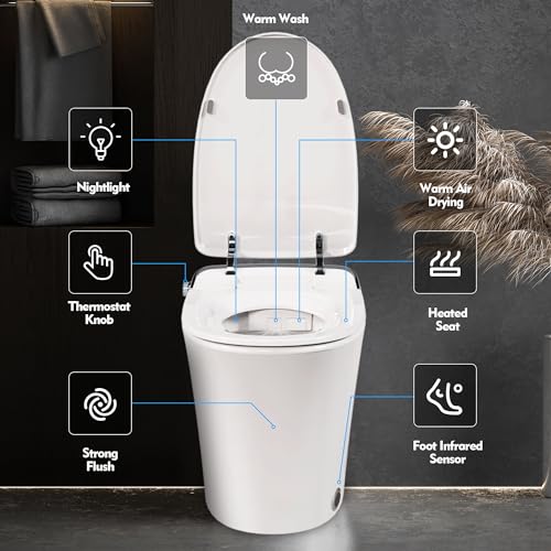 Luxury Smart Toilets with Bidet Seat Built-In, Auto Flush - image 3