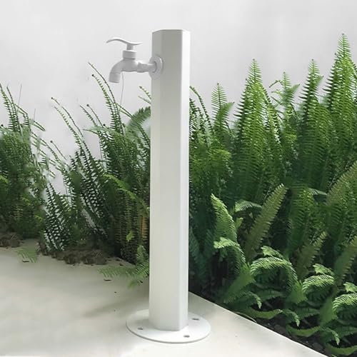 Fontaine à colonne d'eau extérieure autoportante avec robinet en cuivre - Bouche d'incendie décorative pour terrasse, arrière-cour et paysage