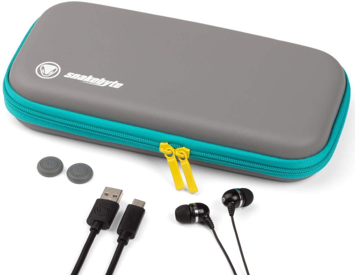 Set d'Accessoires Comprenant Etui de voyage/Câble de Recharge/Ecouteurs Stéréo/Bouchons de Contrôle pour Nintendo Switch Lite