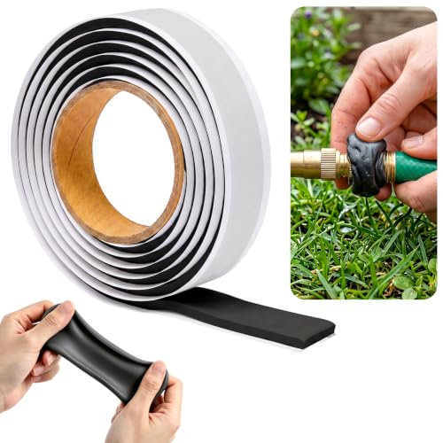Image of U0U Black Butyl Seal Putty Tape, 5mm Waterproof Moldable Sealant for Sink Drain, Plumbing, Wall & Pipe Gap Repair, Flexible Leak Stopper Tape