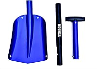 Vista 3 de Portátil telescópico aluminio utilitario coche ajustable edición extendida pala de nieve (azul)