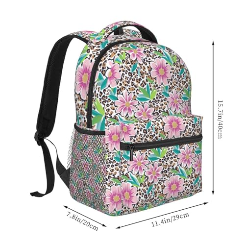 Colorful Boho Daisy Floral Backpack Multipurpose Shoulder Bag Capacity Gym Outdoor Hiking Travel Camping Gym Daypack 16in2