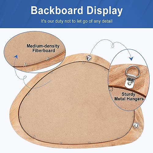 Magflerum Irregular Wall Mirror, 15 * 10 Inch Asymmetrical Wood Mirrors, Small Wall Mirror, Hanging Vertically And Horizontally. Mirrors For Wall Decor  thumb #3