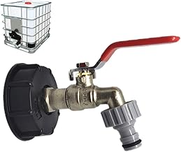 FYBlossom IBC Kugelauslaufhahn IBC Adapter, Wassertank Zubehör 1/2" Gartenschlauch Wasserhahn Schlauchanschluss Ersatz Für Regenwassertanks