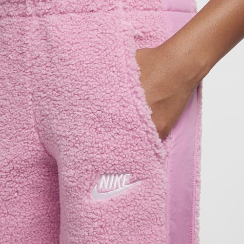 Nike Sportswear Club Fleece Big Kids' Winterized Pants (FJ6021-646, Magic Flamingo/Magic Flamingo/White)4
