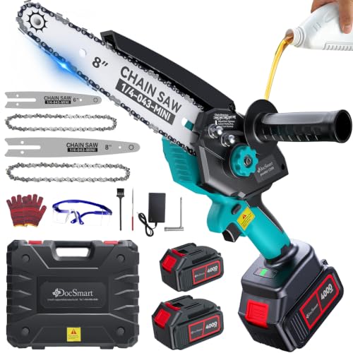 Image of Mini Chainsaw with 1500W Brushless Motor, Electric Saw for Wood Cutting