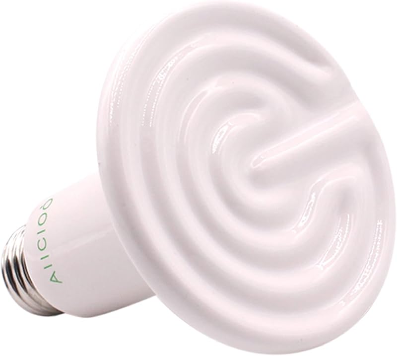Lâmpada de Aquecimento Cerâmica para Terrário Aiicioo 60 W sem Emissão de Luz 110–120 V