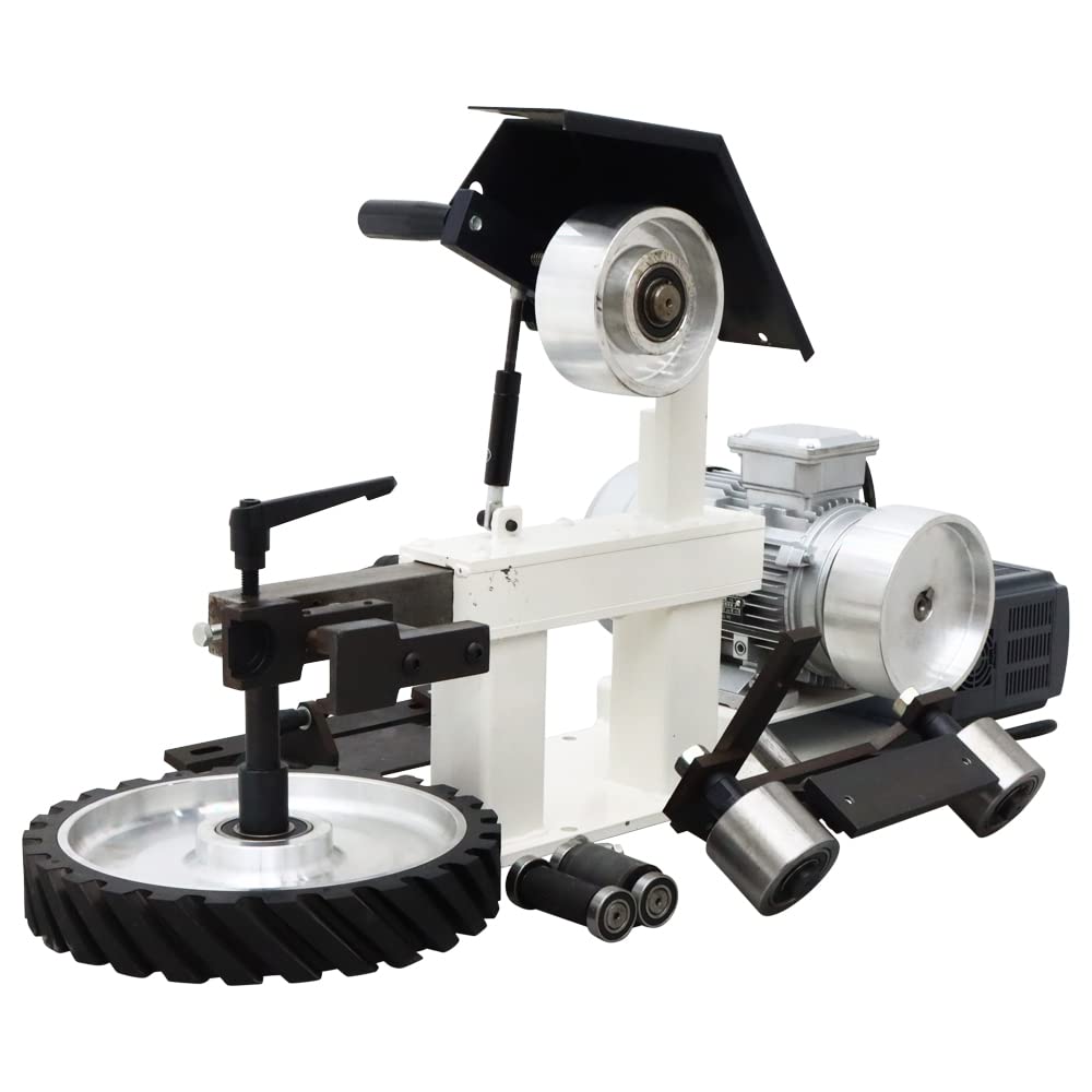 HayWHNKN 72-82inch Belt Grinder Belt Sander Machine 110V with Three Sets of Grinding Wheels Variable Speed Control 1500W 72inch Arc/Flat/Concave