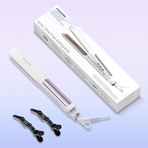 Miniatura 9 de Plancha plana de titanio de calor rápido con iones negativos para crear un estilo elegante, alisador y rizador 2 en 1, herramienta de peinado de