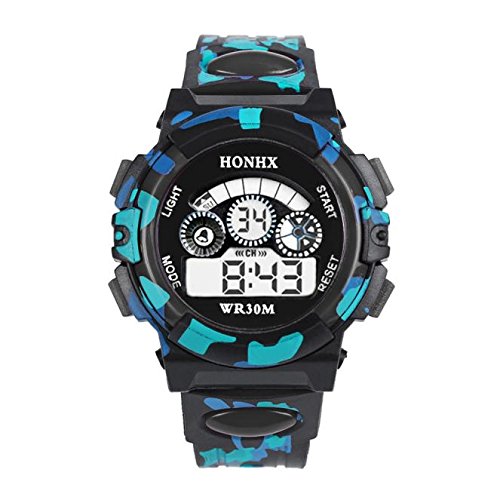 Reloj multifunción para niños, reloj para exteriores, reloj electrónico deportivo para niños, analógico, para niñas de 5 a 7 años, negro, talla única