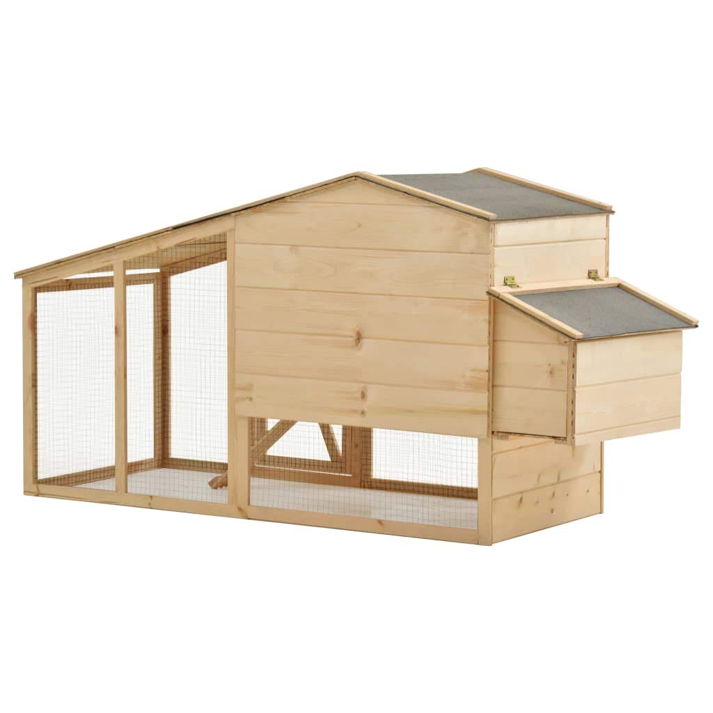 BaraSh Pollaio in Legno Massello di Pino 178x67x92 cm,Pollai e Gabbie,Pollaio,Pollaio per Galline da Esterno