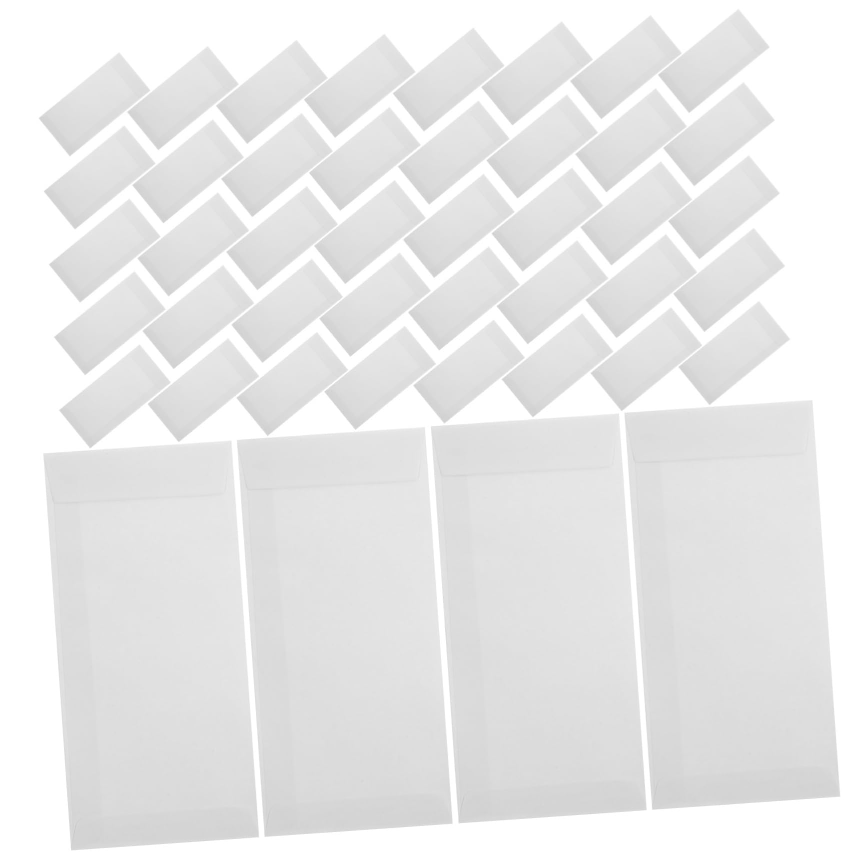 Sobres Pequeños Autoadhesivos Blancos de Papel Offset, 120 Piezas