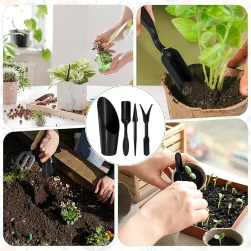 Set de 4 herramientas de mano para jardinería de plástico miniatura 7