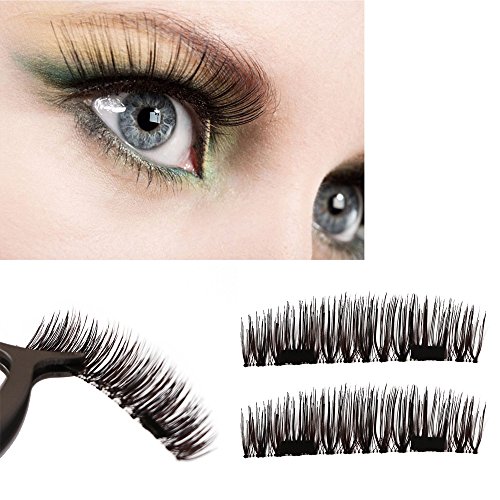 Magnetic Eyelashes, Hometom Reusable False Magnet Eyelashes Ultra-thin 0.2mm Magnetic (B)