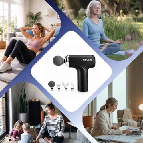 Image of Massage Gun for Body Pain Relief | Mini Massager Gun for Back Pain & Muscle Recovery | Portable Gun Massager for Deep Tissue Massage | Back Massager & Body Massage Gun (Black)