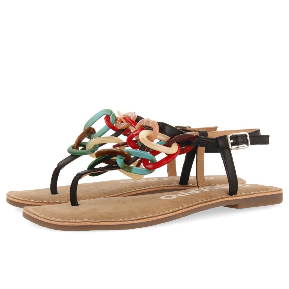 GIOSEPPO Medley, Women's Sandal, Black, 36 EU, Black/White, 4 UK