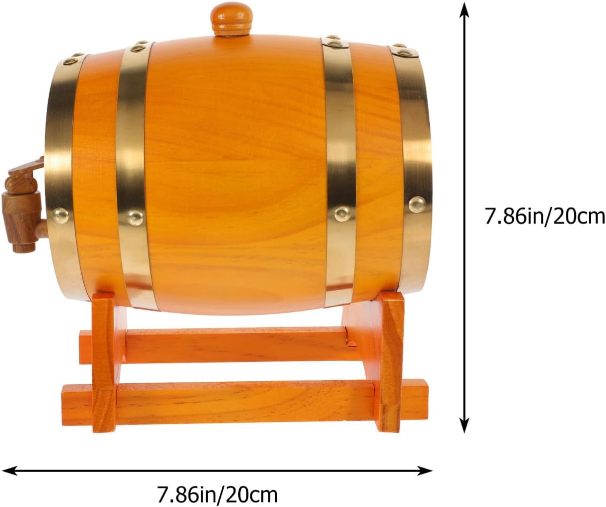 Wooden Wine Barrel 1.5l with Faucet and Base, Wine Storage