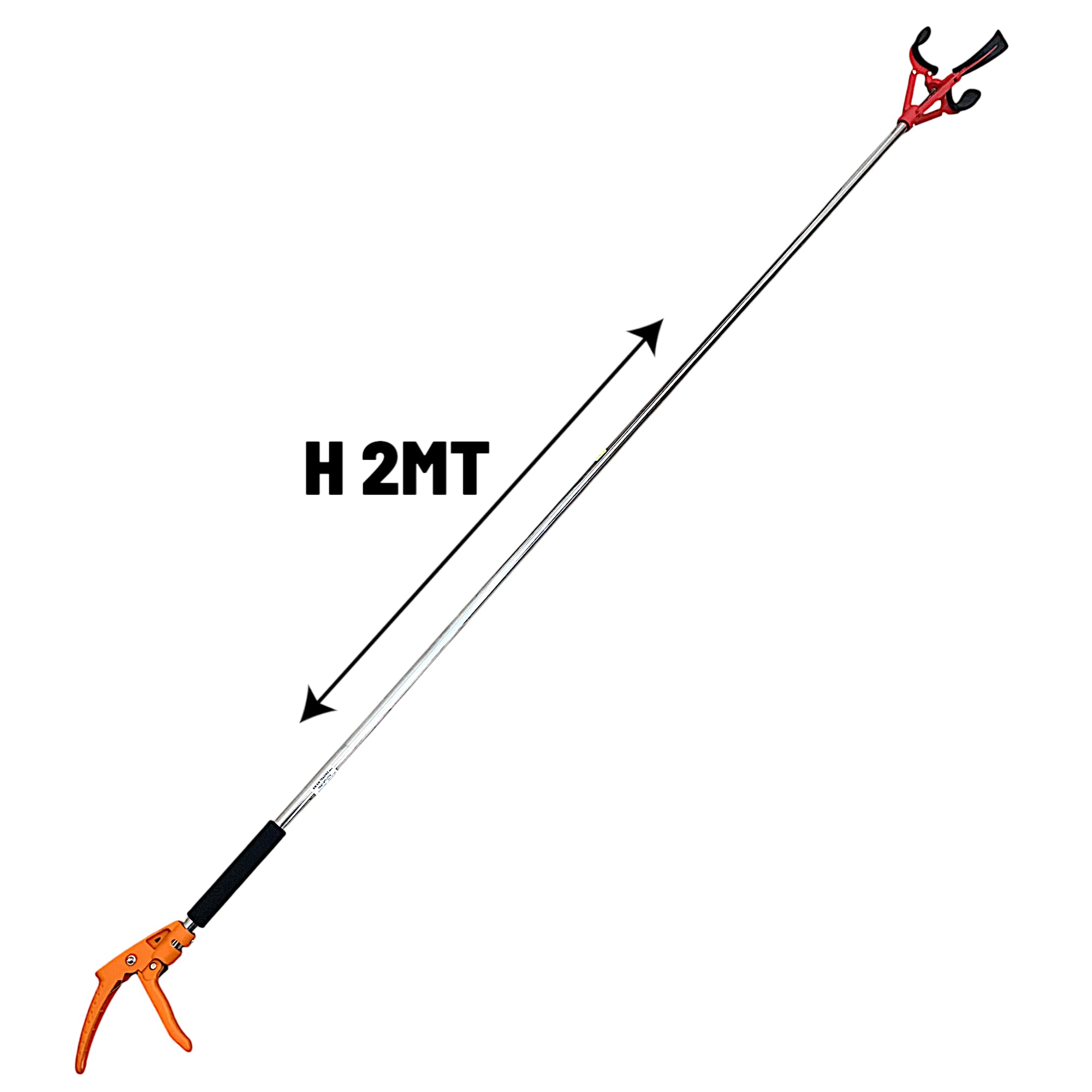 TANIASHOP Asta Pinza Raccogli Frutta da Giardino Raccoglitore Oggetti Rifiuti 'H 2MT' per Afferrare Oggetti Difficili da Raggiungere Leggero Raccoglitore Frutta da Albero per Arance, Limoni, Fichi