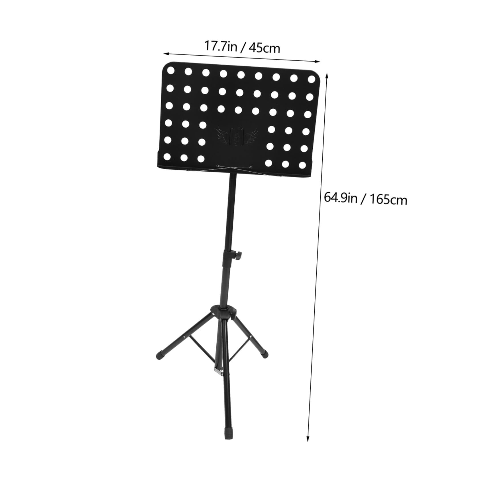 Atril de Partituras Plegable y Portátil de Acero para Libros de Música, Color Negro, Adecuado para Guitarras y Presentaciones