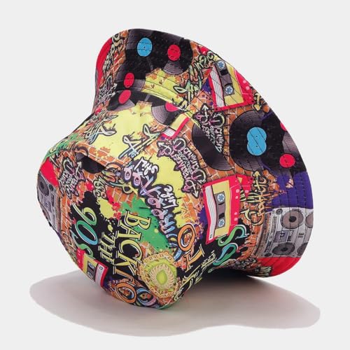 Image of Quanhaigou Bucket Hat for Men Women,Packable Reversible Printed Sun Hats,Fisherman Outdoor Summer Travel Hiking Beach Caps
