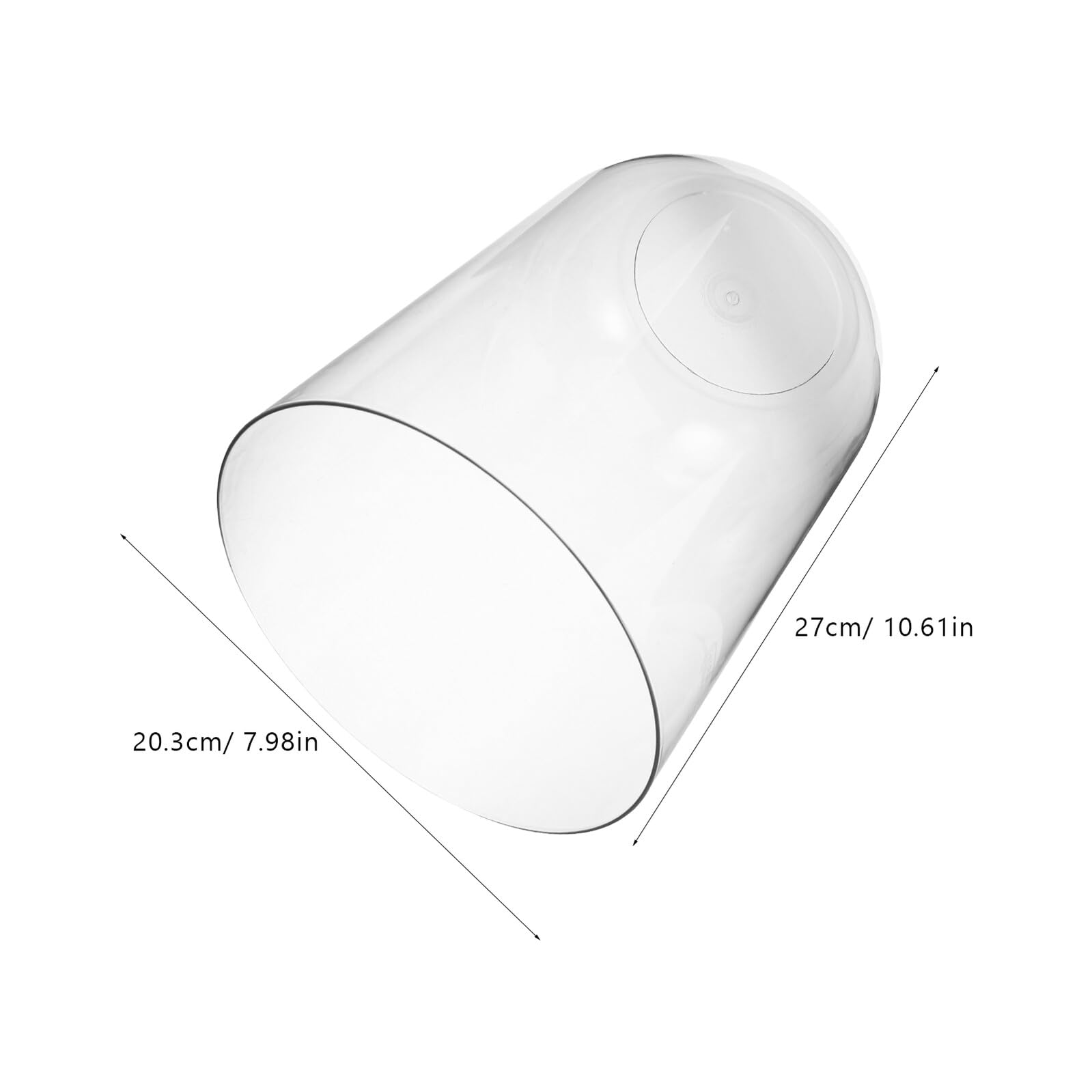 Abaodam Aquarium Plastique Cylindrique de 8l pour Tortue et Poisson, Facile à Nettoyer, Accessoire de Bureau Créatif et Design pour Maison ou Bureau