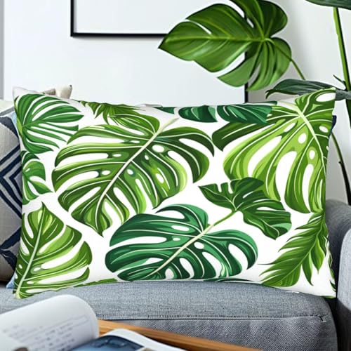 Housse coussin 50x80 cm lot de 2 vert tropical, le cadeau déco maison idéal - 7