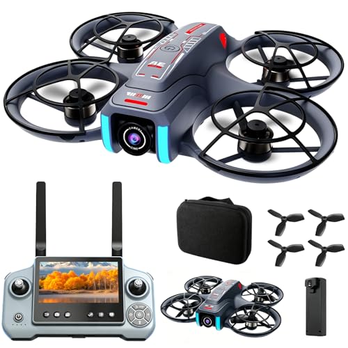 OBEST Drone con Fotocamera, Telecomando schermo da 4,5', Evitamento Ostacol...