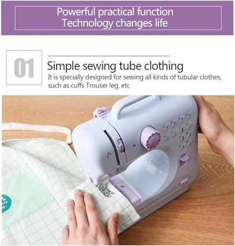 Mini-naaimachine met bord Draagbaar Elektrisch Huishoudelijk knutselen Herstellen Multifunctioneel 12 Ingebouwde steken Beginners - Image 4