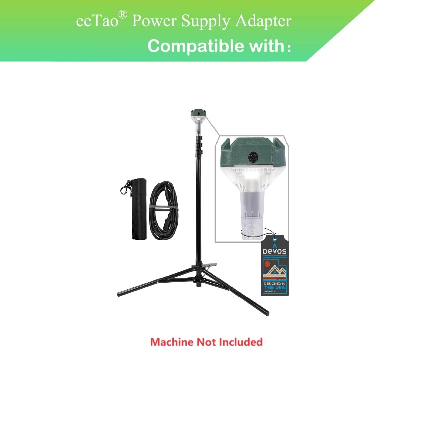 5V USBC Replacement Charger Compatible with Devos LightRanger 800 Telescopic Camping Light 5000 mAh Lithium-ion Battery DC5V Type C Power Supply Adapter Cord Cable