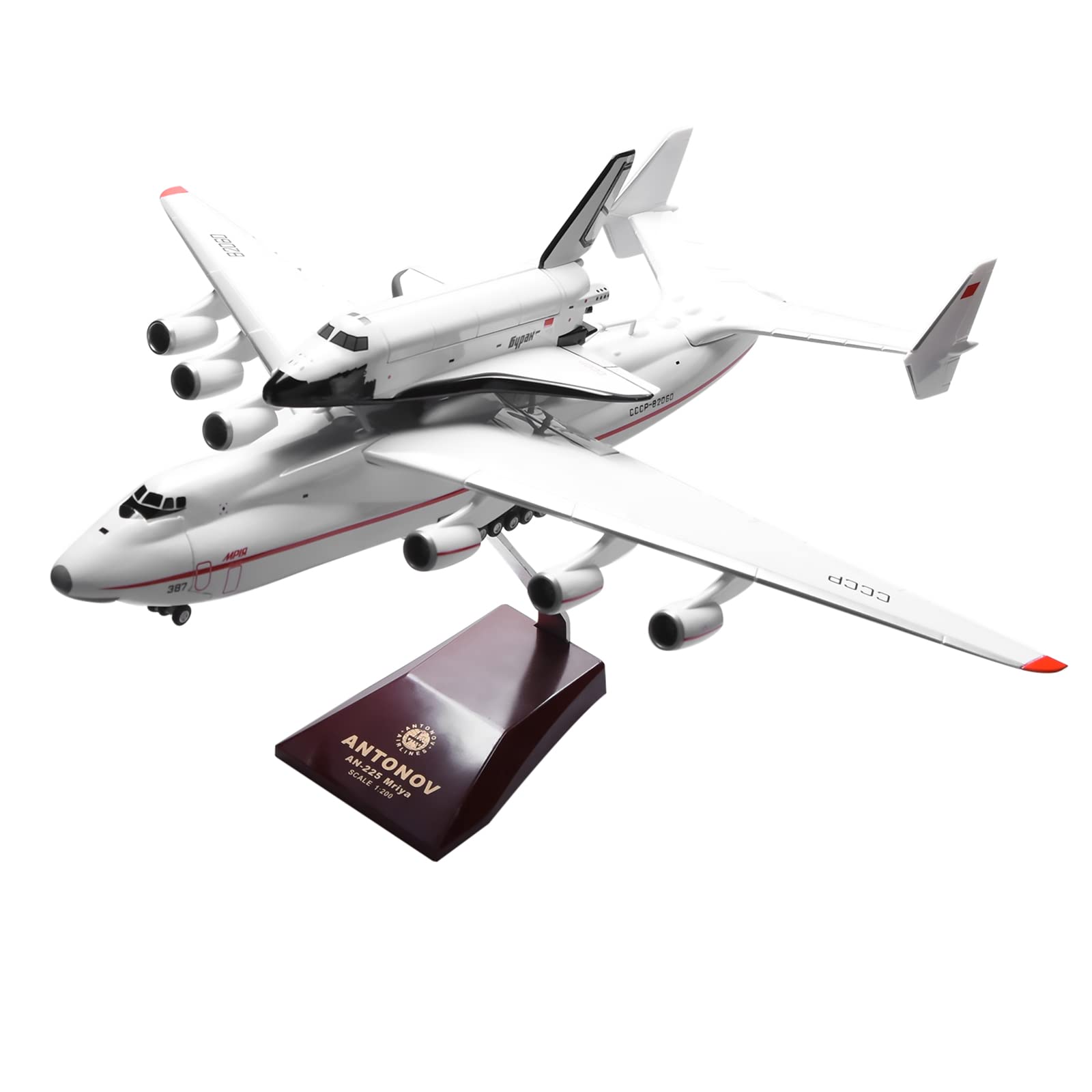 ARCADORA 1:200 Scale An-225 ANTONOV Carrying with Spaceshuttle BURAN Resin Aircraft Diecast Model for Collection