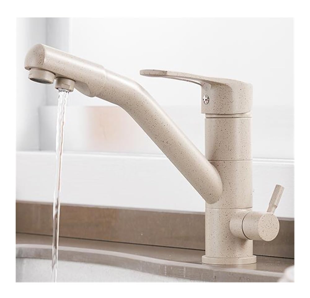 Kitchen Faucets Mixer Tap 360 Degree Rotation Features Mixer Tap Crane XT-120(Beige)