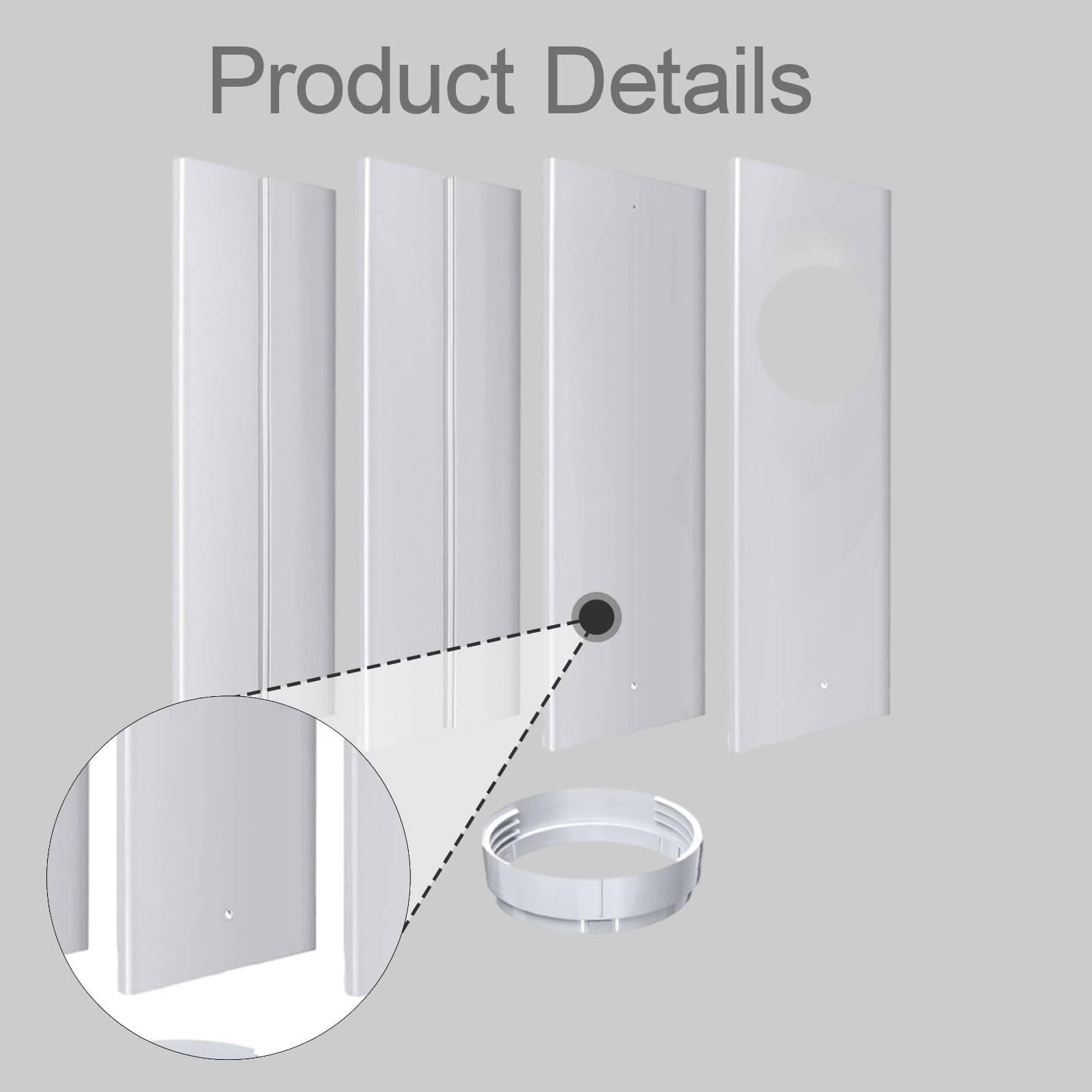 Kit de Ventilación para Ventanas de 4 Piezas Fabricado en PVC, Piezas de Reparación, Kit de Ventilación para Ventanas