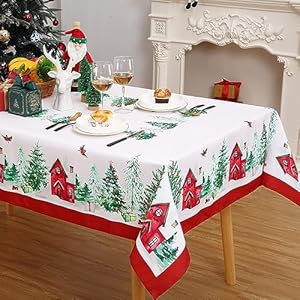 Christmas Tablecloth 60 x 120, Christmas Decorations Table Cloths Rectangle Xmas Tree Farmhouse Christmas Table Cover Rustic Party Outdoor Table Cloth Christmas Tablecloth 60 x 120 Christmas Decorations Table Cloths Rectangle Xmas Tree Farmhouse Christmas Table Cover Rustic Party Outdoor Table Cloth